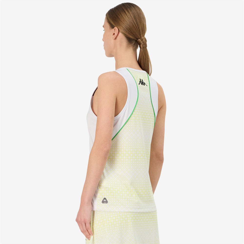 KOMBAT PADEL FRE 2 White - Green Fluo - Yellow Lt Sulphur | Kappa near me