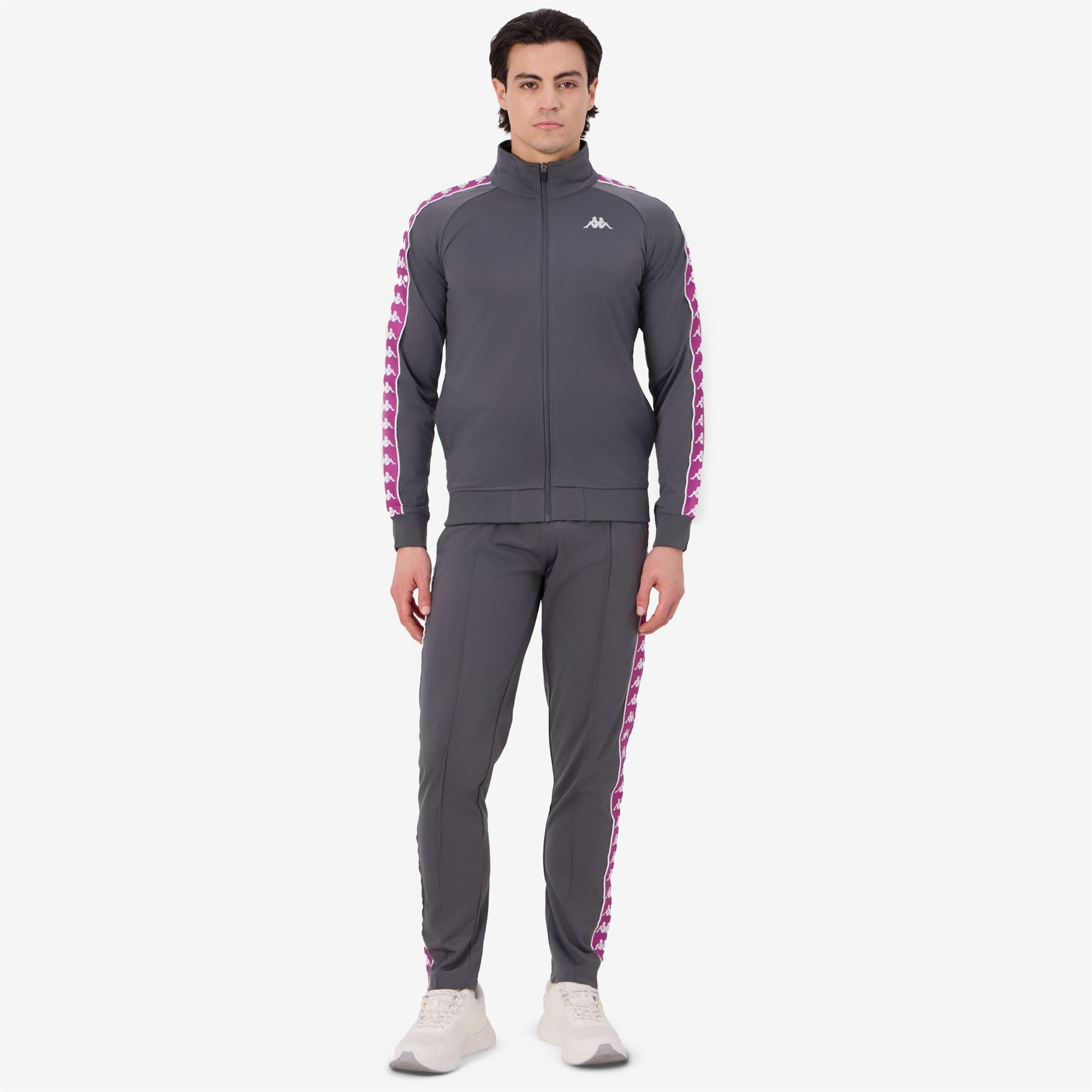 222 BANDA DUEDUEDUE SLIM Grey Charcoal-fuchsia Orchid-white | Kappa near me