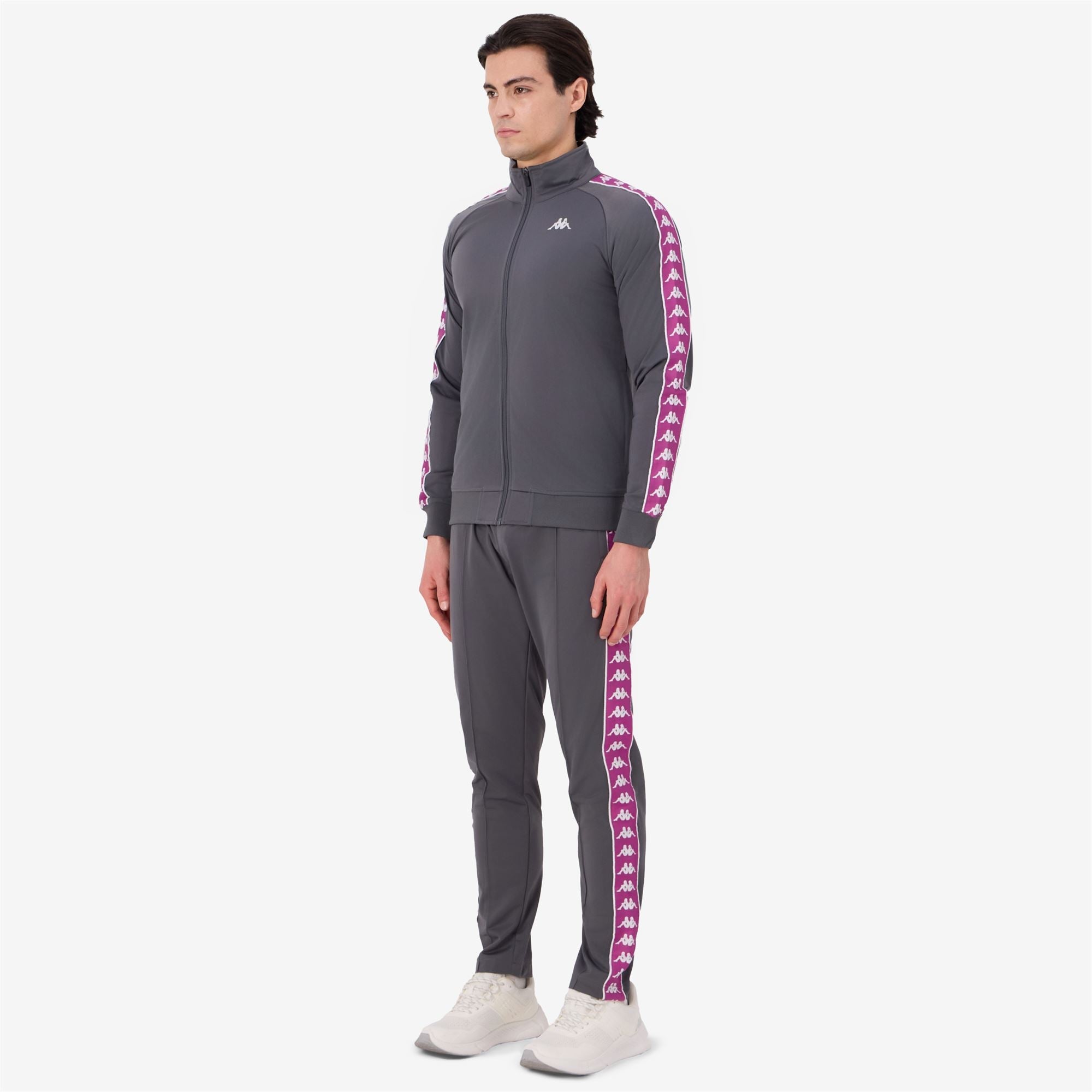 222 BANDA DUEDUEDUE SLIM Grey Charcoal-fuchsia Orchid-white | Kappa near me