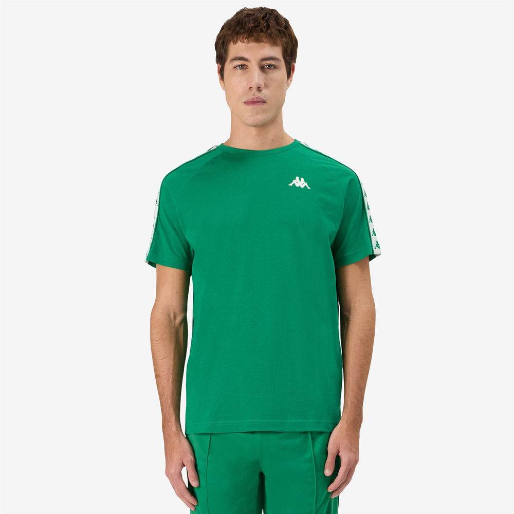 222 BANDA COEN SLIM Green Tee-white | Kappa online