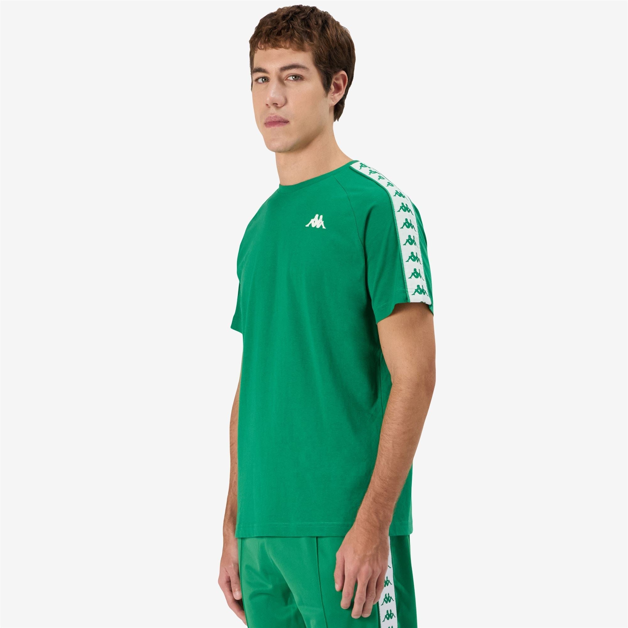 222 BANDA COEN SLIM Green Tee-white | Kappa online