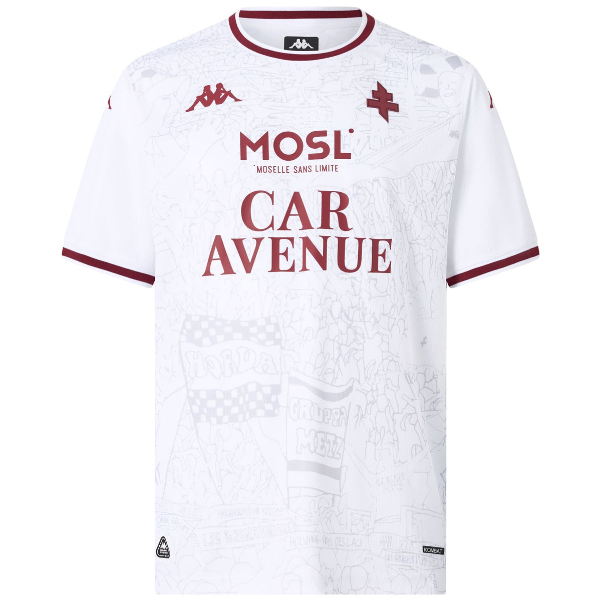 KOMBAT 2026 AWAY FC METZ White-red Granata-sponsor | Kappa online
