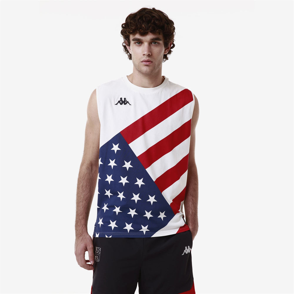 DRIDECA US White Milk-blue Dk-red | Kappa US
