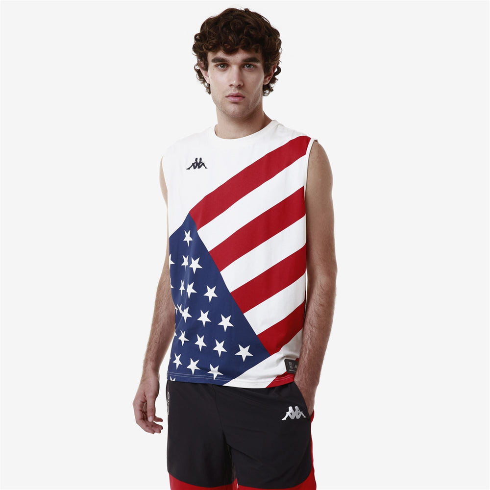 DRIDECA US White Milk-blue Dk-red | Kappa US