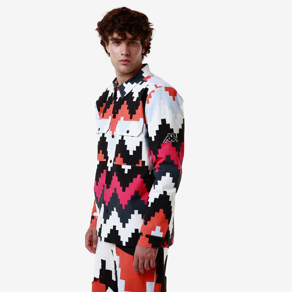 6CENTO 657G Black-white Milk-orange Smutty-fuchsia Purple-grey Asphalt-azure Water Graphic | Kappa online